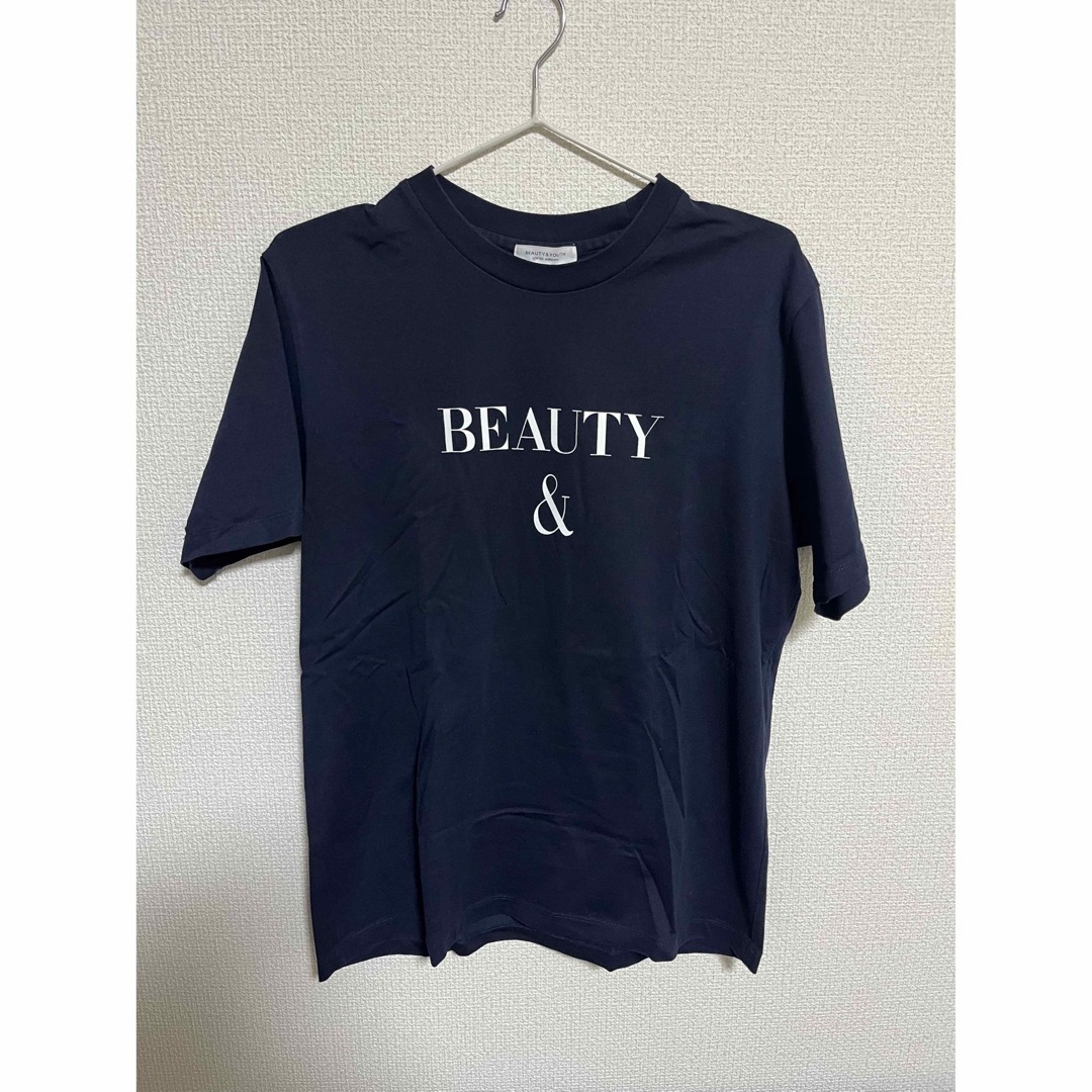 BEAUTY&YOUTH UNITED ARROWS(ビューティアンドユースユナイテッドアローズ)のユナイテッドアローズ　beauty &youth ロゴ入りTシャツ　メンズM メンズのトップス(Tシャツ/カットソー(半袖/袖なし))の商品写真