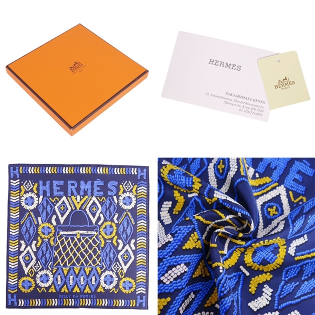 極美品 エルメス HERMES スカーフ カレ45 KELLY EN PERLES 真珠 極美品 エルメス HERMES スカーフ カレ45 KELLY EN PERLES 真珠