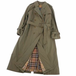 バーバリー(BURBERRY)の極美品 Vintage バーバリー Burberrys コート 英国製 ライナー付き トレンチコート コットン100％ アウター レディース 10(L相当) カーキ(トレンチコート)