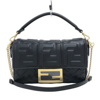 フェンディ(FENDI)の　フェンディ FENDI バゲット スモール 8BS017 ブラック ゴールド金具 ナッパレザー レディース ハンドバッグ(ハンドバッグ)