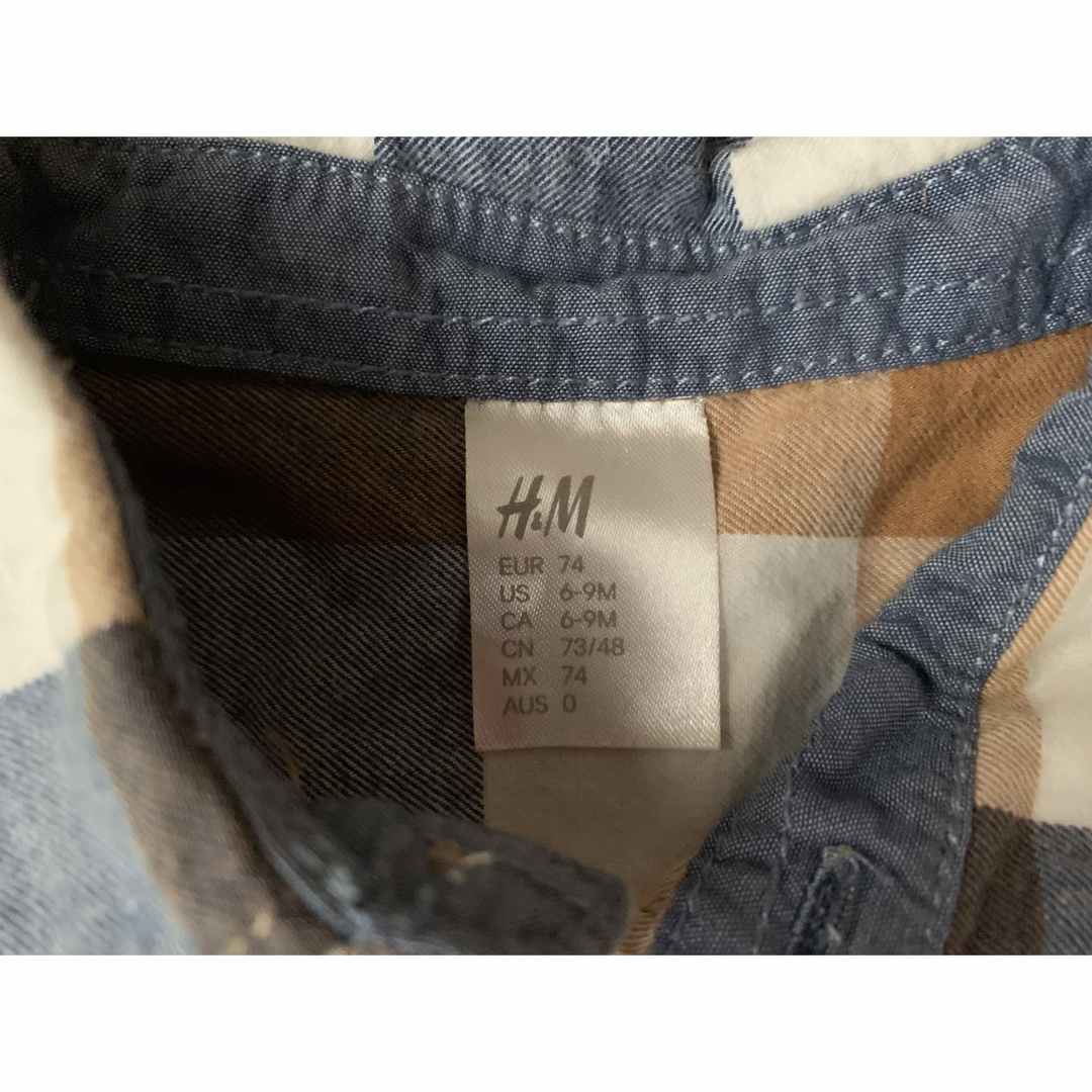 H&M(エイチアンドエム)のH&M チェックシャツ キッズ/ベビー/マタニティのベビー服(~85cm)(シャツ/カットソー)の商品写真