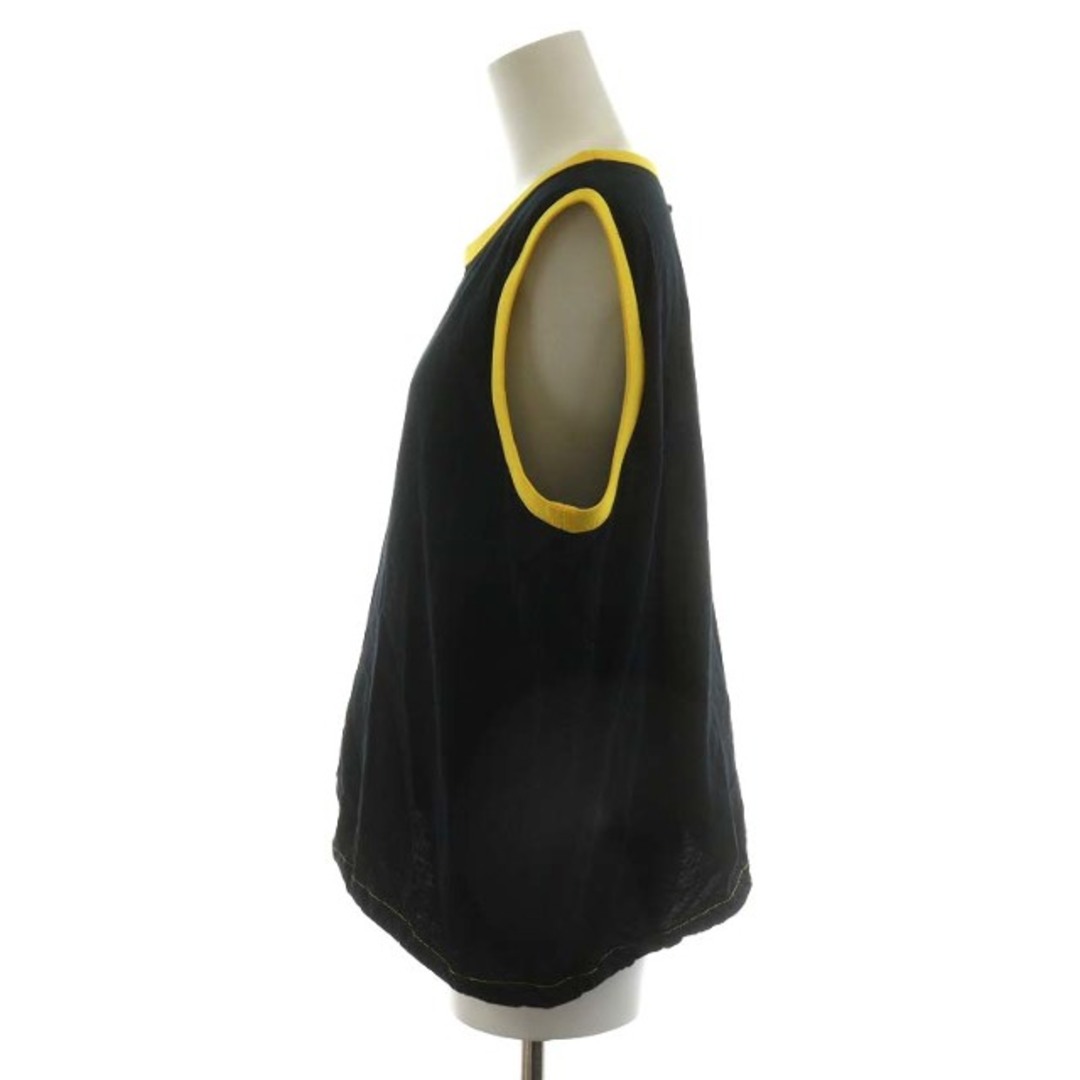 PRADA(プラダ)のプラダ タンクトップ コットン M 黒 ブラック 黄 レディースのトップス(タンクトップ)の商品写真