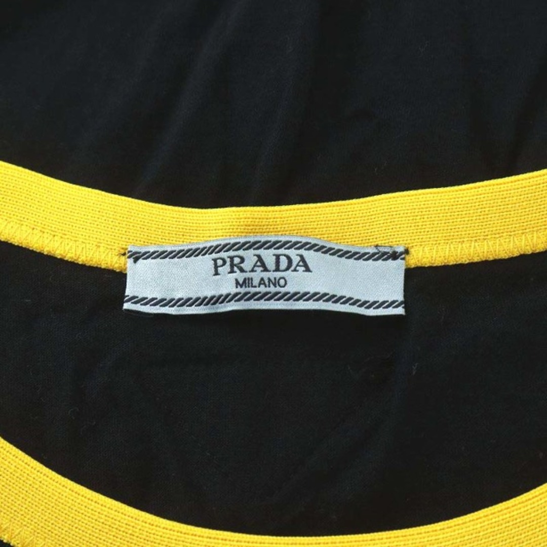 PRADA(プラダ)のプラダ タンクトップ コットン M 黒 ブラック 黄 レディースのトップス(タンクトップ)の商品写真