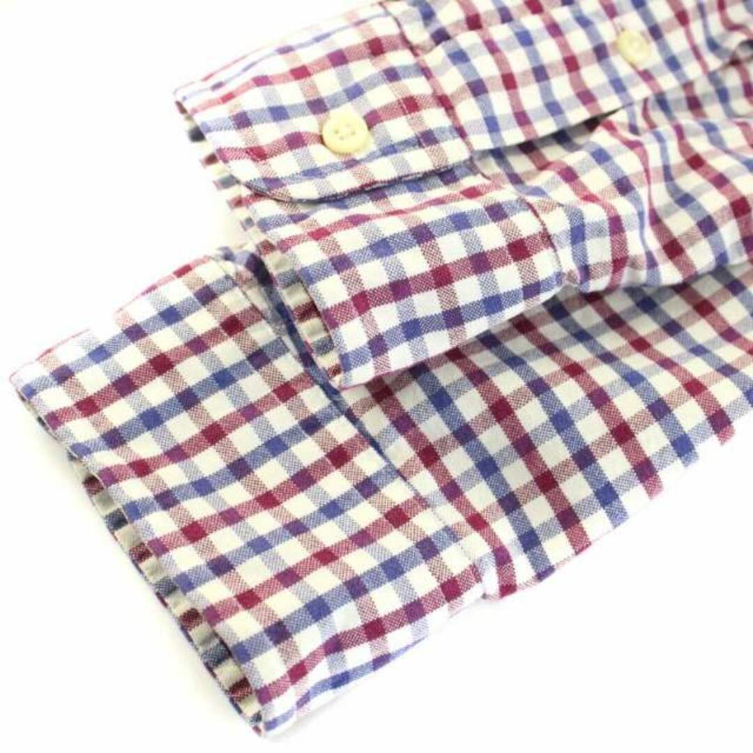 Ralph Lauren(ラルフローレン)のラルフローレン ボタンダウンシャツ カジュアルシャツ ロゴ刺繍 L 赤 靑 メンズのトップス(シャツ)の商品写真