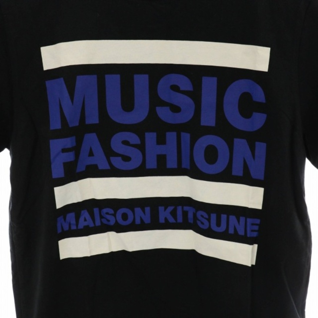 MAISON KITSUNE'(メゾンキツネ)のMAISON KITSUNE Tシャツ ロゴ プリント 半袖 XXS 黒 レディースのトップス(Tシャツ(半袖/袖なし))の商品写真