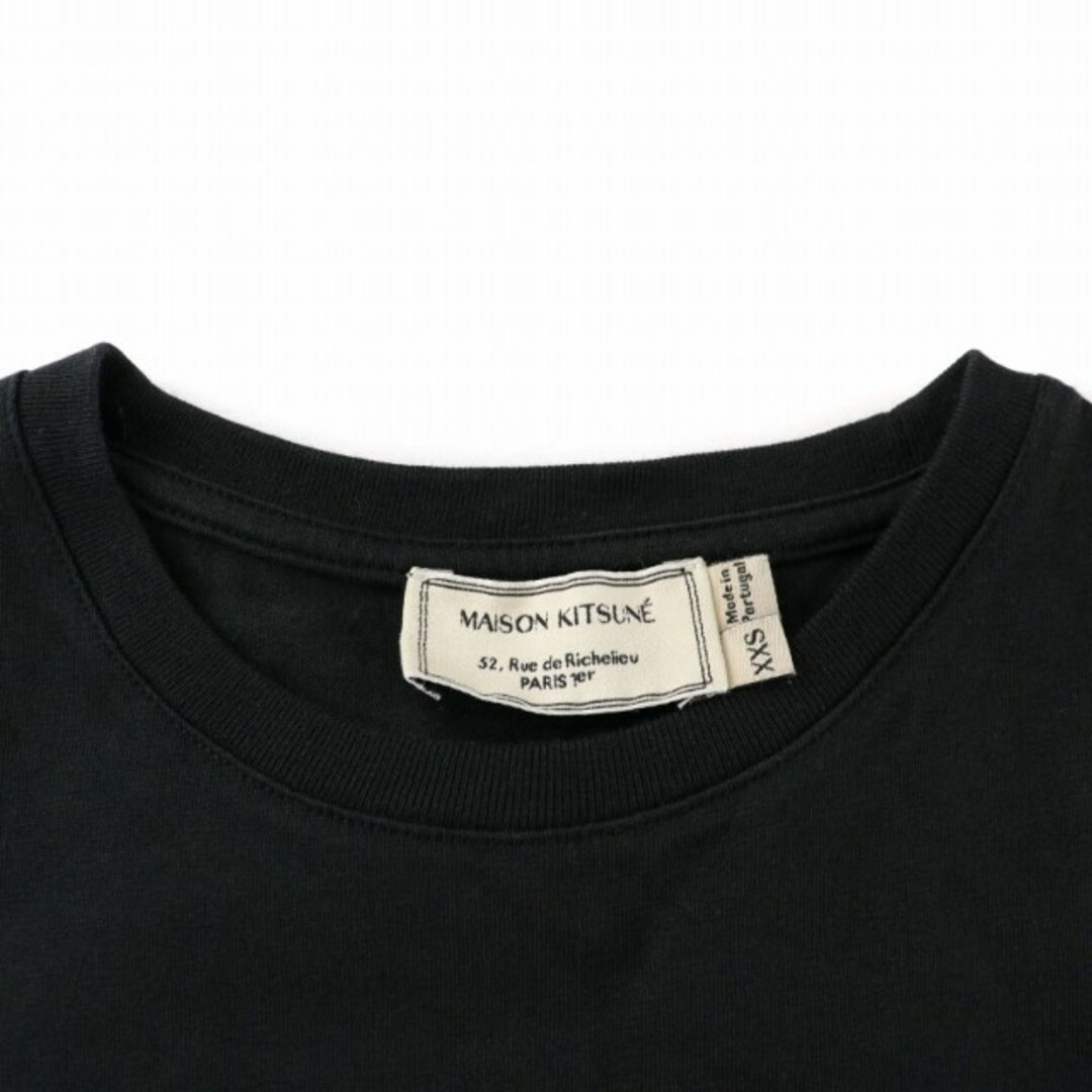 MAISON KITSUNE'(メゾンキツネ)のMAISON KITSUNE Tシャツ ロゴ プリント 半袖 XXS 黒 レディースのトップス(Tシャツ(半袖/袖なし))の商品写真
