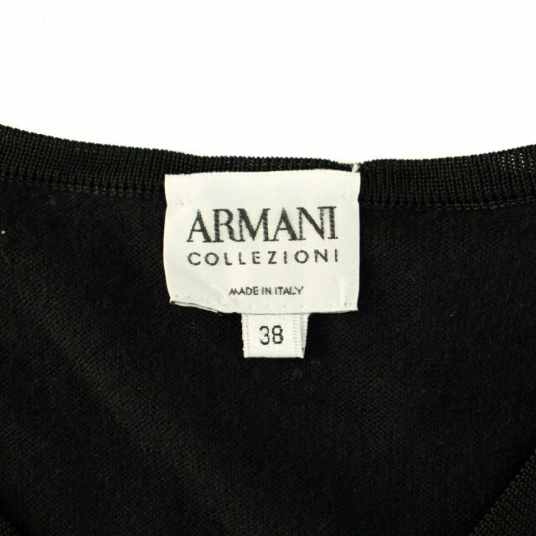 ARMANI COLLEZIONI(アルマーニ コレツィオーニ)のアルマーニ コレツィオーニ ニットカットソー Tシャツ クルーネック 半袖 38 レディースのトップス(Tシャツ(半袖/袖なし))の商品写真