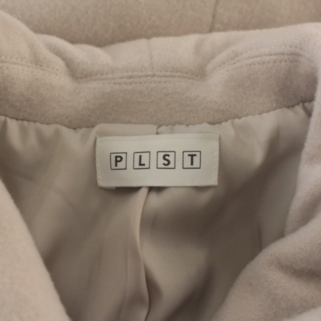 PLST(プラステ)のプラステ ウールモッサフードコート ロング アウター S ベージュ レディースのジャケット/アウター(その他)の商品写真