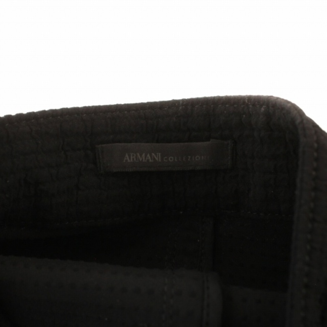 ARMANI COLLEZIONI(アルマーニ コレツィオーニ)のARMANI COLLEZIONI カジュアルジャケット スタンドカラー 黒 メンズのジャケット/アウター(ブルゾン)の商品写真