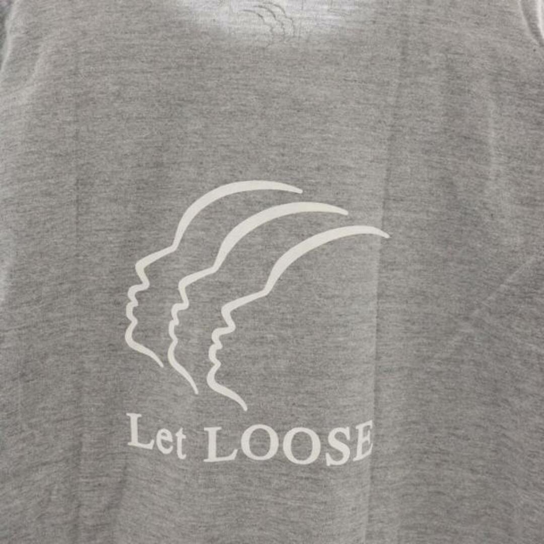 other(アザー)のLet LOOSE コットン ロゴ Tシャツ カットソー 半袖 L グレー レディースのトップス(Tシャツ(半袖/袖なし))の商品写真