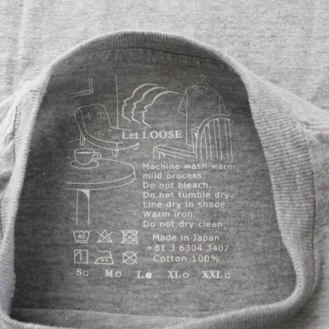 other(アザー)のLet LOOSE コットン ロゴ Tシャツ カットソー 半袖 L グレー レディースのトップス(Tシャツ(半袖/袖なし))の商品写真
