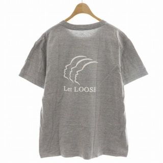 アザー(other)のLet LOOSE コットン ロゴ Tシャツ カットソー 半袖 L グレー(Tシャツ(半袖/袖なし))