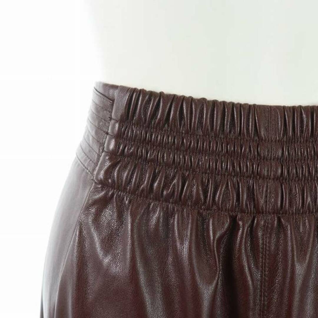 ZARA(ザラ)のザラ ZARA フェイクレザースカート ロング フロントスリット ベルト L 茶 レディースのスカート(ロングスカート)の商品写真