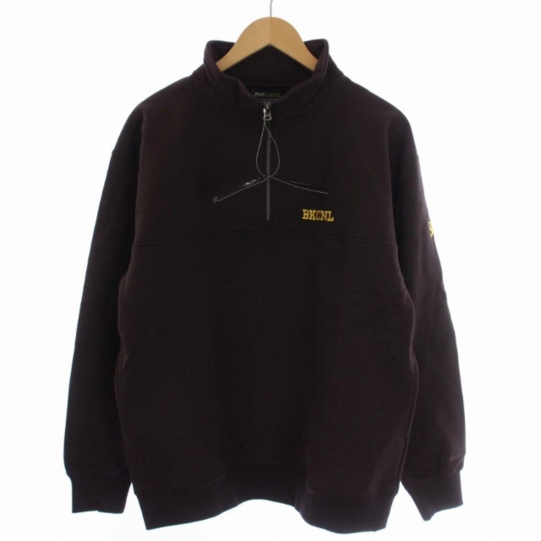 Back Channel(バックチャンネル)のBACK CHANNEL HALF ZIP SWEAT M 茶 メンズのトップス(その他)の商品写真