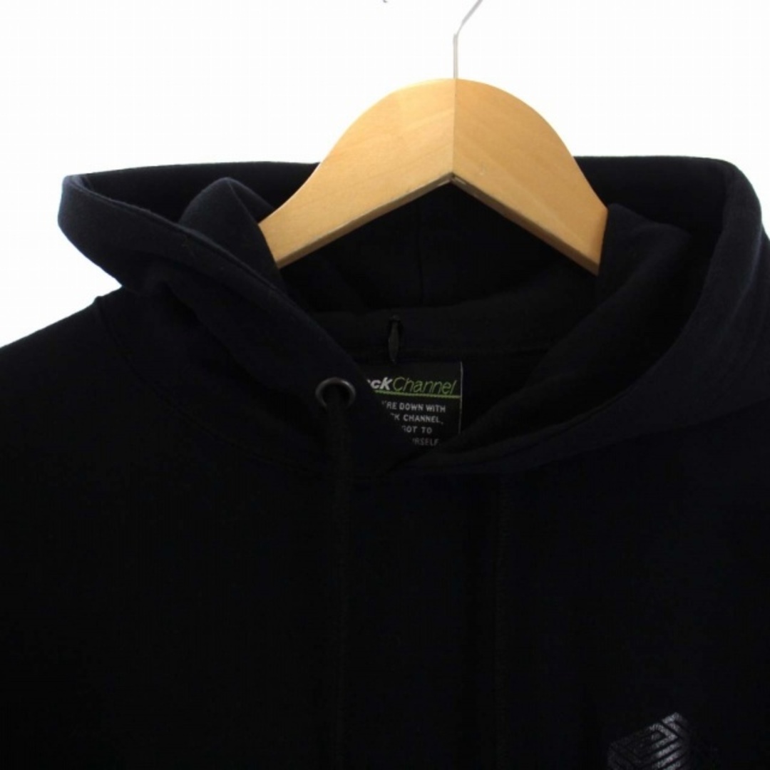 Back Channel(バックチャンネル)のBACK CHANNEL CRSB PULLOVER PARKA M 黒 メンズのトップス(パーカー)の商品写真