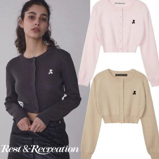 rest&recreation RR CROPPED KNIT CARDIGAN(カーディガン)