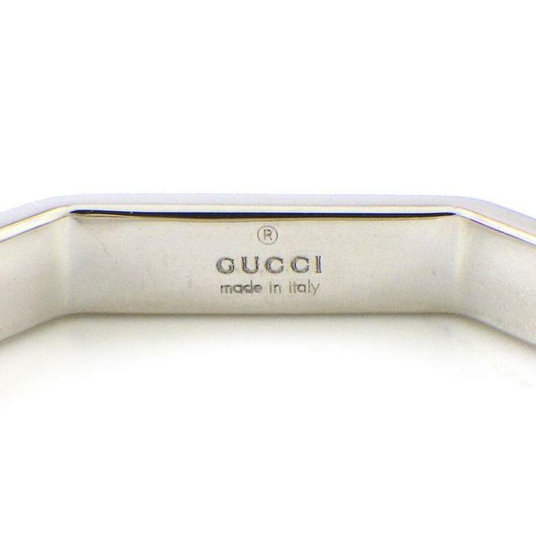 Gucci(グッチ)のグッチ GUCCI リング オクタゴナル 八角形 ロゴ ハートセッティング 3ポイント ダイヤモンド K18WG 10号 / #10 【中古】 レディースのアクセサリー(リング(指輪))の商品写真