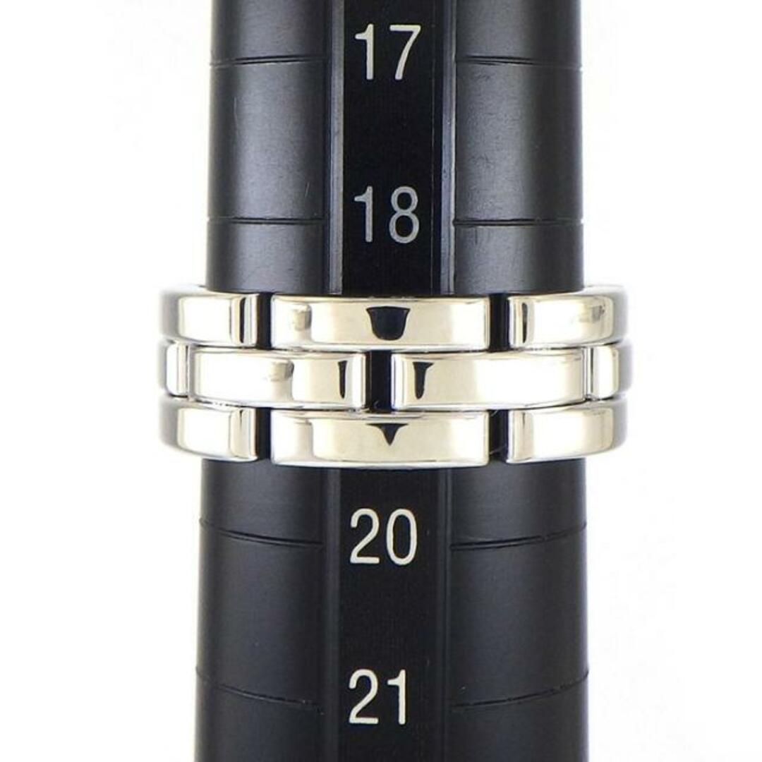 Cartier(カルティエ)のカルティエ Cartier リング マイヨン パンテール 3連 3ロウ チェーン K18WG 19号 / #60 【中古】 レディースのアクセサリー(リング(指輪))の商品写真