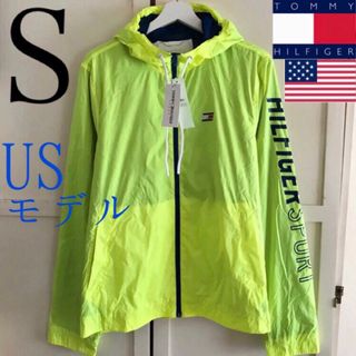 トミーヒルフィガー(TOMMY HILFIGER)のレア新品 USA トミーヒルフィガー ナイロン ジャケット S スポーツ ゴルフ(ナイロンジャケット)