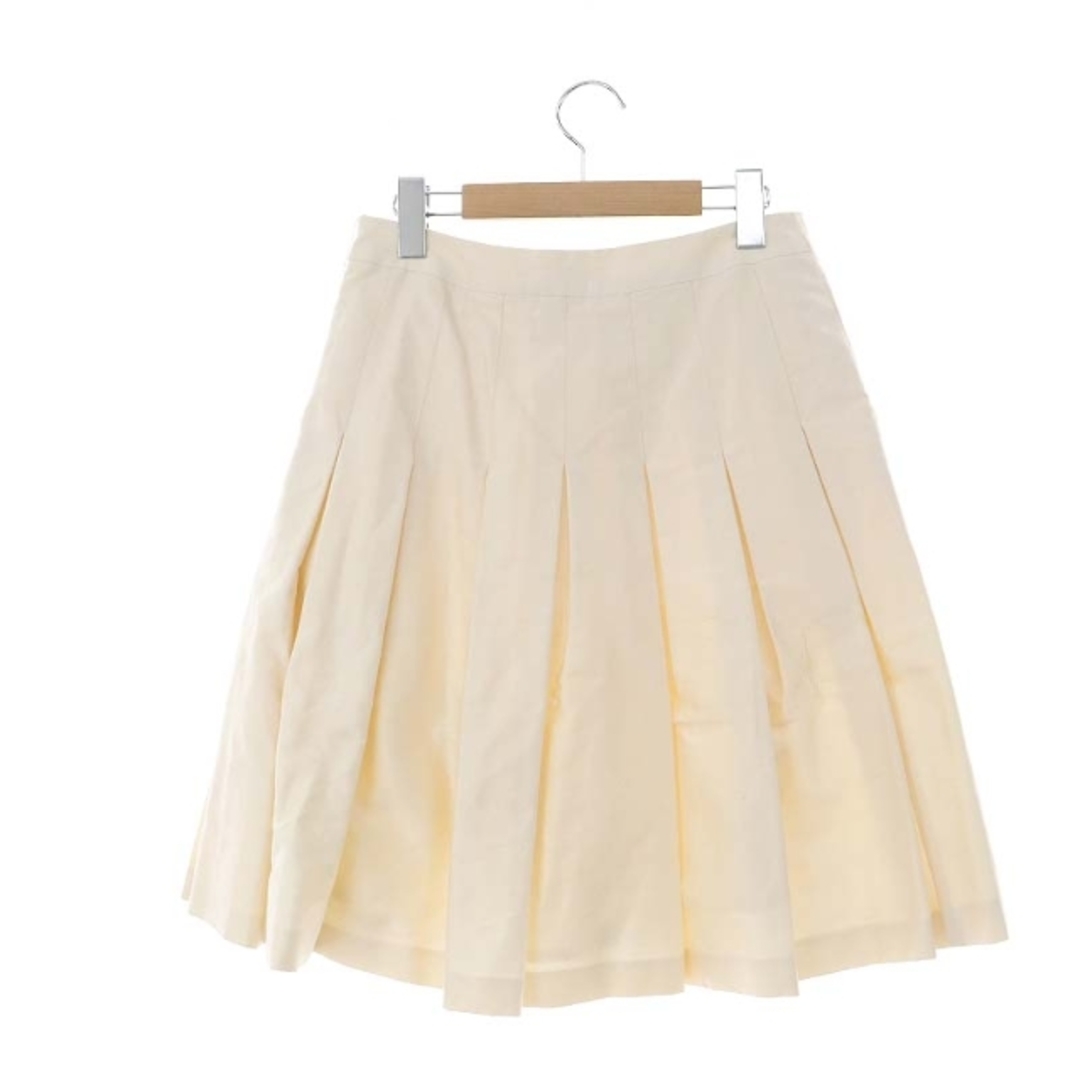 Harrods(ハロッズ)のハロッズ プリーツスカート フレア 膝丈 シルク 2 オフホワイト レディースのスカート(ひざ丈スカート)の商品写真