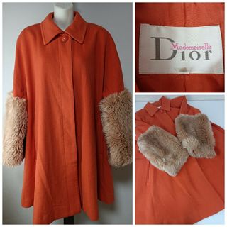 Christian Dior - 美品 激レア 高級 Christian Dior ファー付き ロングコート