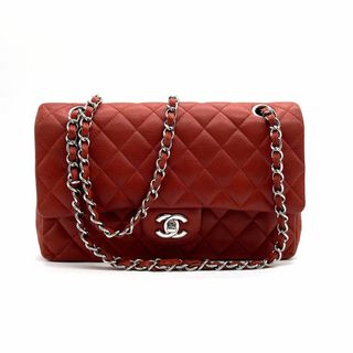 シャネル(CHANEL)のシャネル CHANEL ショルダーバッグ チェーンショルダーバッグ マトラッセ ダブルフラップ キャビアスキンレザー オレンジ系ブラウン シルバー レディース 送料無料【中古】 z0232(ショルダーバッグ)