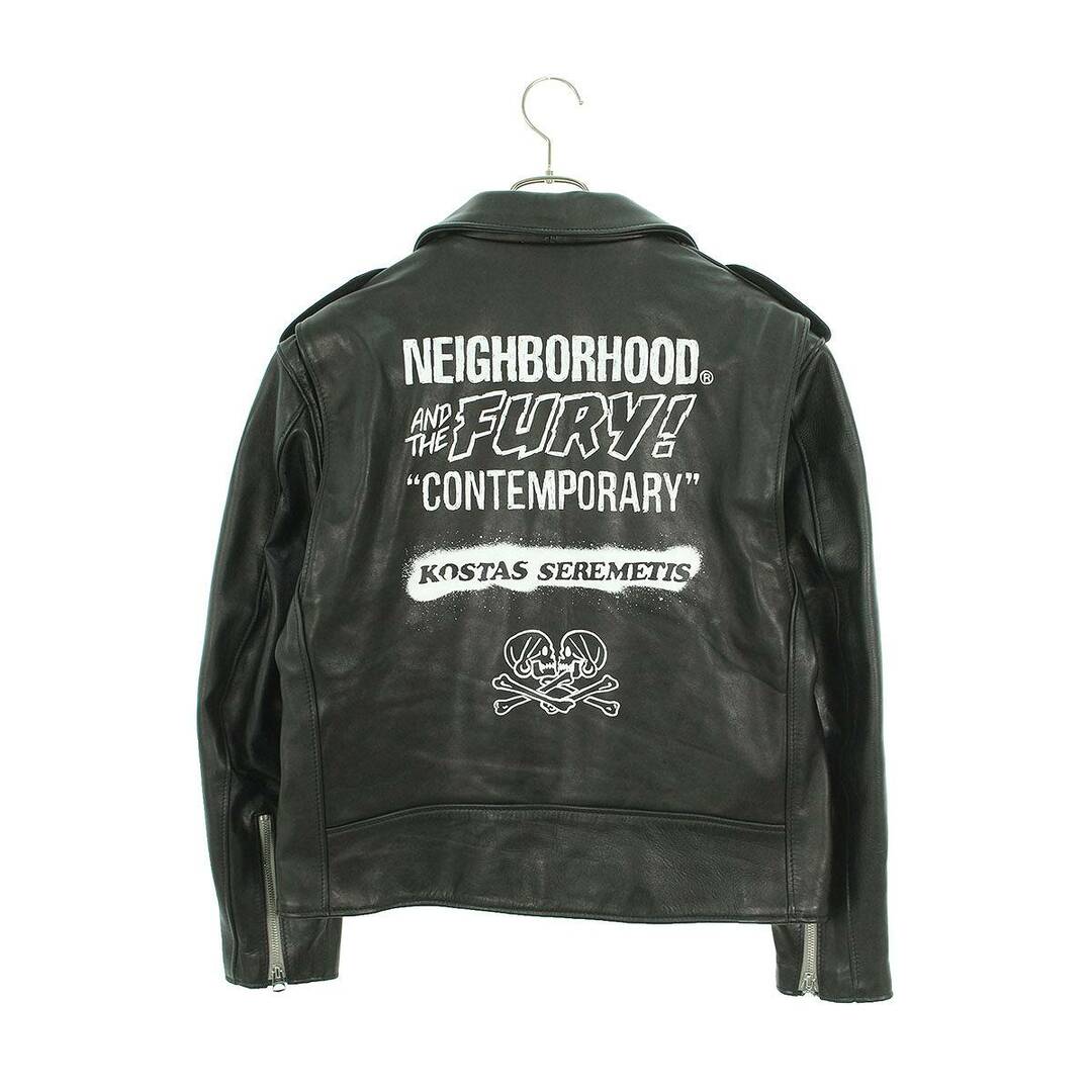 NEIGHBORHOOD(ネイバーフッド)のネイバーフッド ×ショット schott  232US26N-JKM01S  ONESTAR RIDERS JACKET バックロゴダブルライダースレザージャケット メンズ 38 メンズのジャケット/アウター(レザージャケット)の商品写真