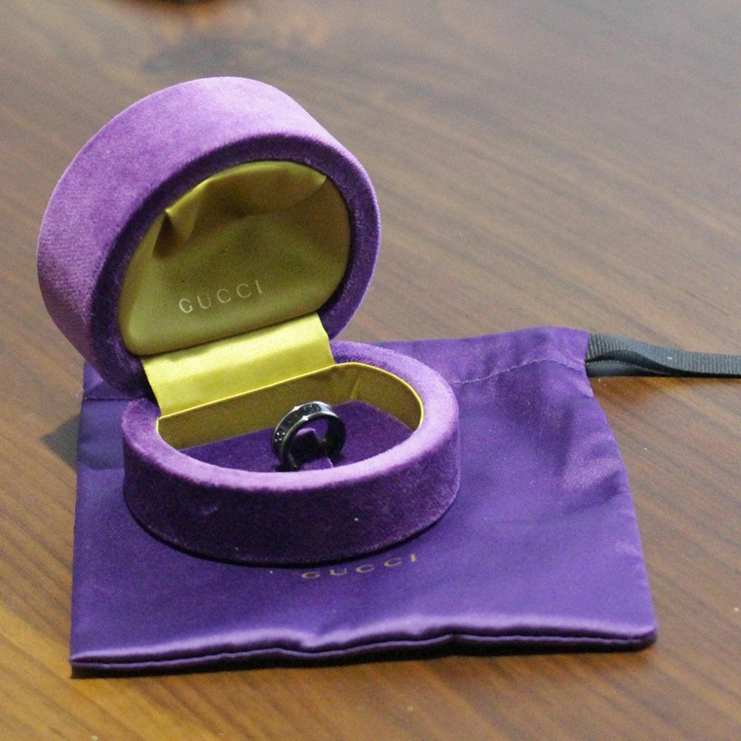 Gucci(グッチ)のグッチ GUCCI アイコン リング 9号 K18 コランダム 箱袋 指輪 レディースのアクセサリー(リング(指輪))の商品写真