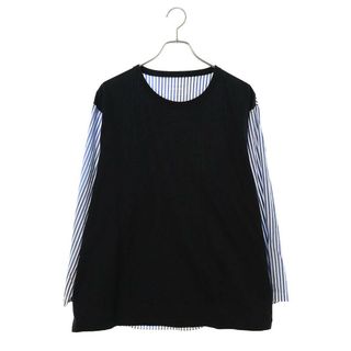 ソフネット(SOPHNET.)のソフネット  20SS  SOPH-200078 ストライプシャツ地切替長袖カットソー メンズ M(Tシャツ/カットソー(七分/長袖))