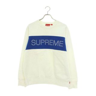 シュプリーム(Supreme)のシュプリーム  17AW  Zig Zag Stitch Panel Crewneck ジグザグステッチパネルロゴスウェット メンズ M(スウェット)