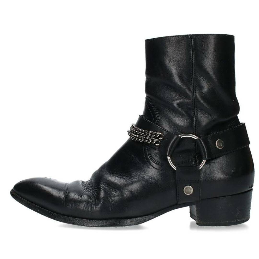 靴/シューズサンローランパリ  Classic Wyatt Harness Ring Boot WA443197 ワイアットチェーンハーネスレザーブーツブーツ メンズ 41