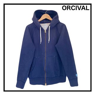 オーシバル(ORCIVAL)のオーシバル　パーカー　フーデイ　裏ボア　裏起毛　ネイビー　レディース　3(パーカー)