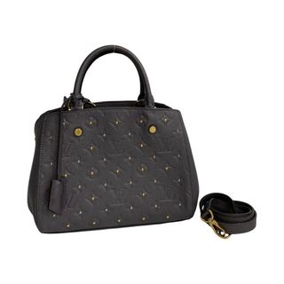 ルイヴィトン(LOUIS VUITTON)の未使用保管品 箱 袋付 LOUIS VUITTON ルイヴィトン モンテーニュBB  モノグラムアンプラント レザー プラティーヌ 2way ハンドバッグ 30942(ショルダーバッグ)