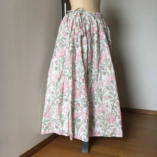 Mangala arati オーガニックコットン　ボリュームスカート(ロングスカート)