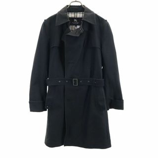 バーバリーブラックレーベル(BURBERRY BLACK LABEL)のバーバリーブラックレーベル 三陽商会 日本製 トレンチコート M 黒 BURBERRY BLACK LABEL メンズ 古着 【240130】(トレンチコート)