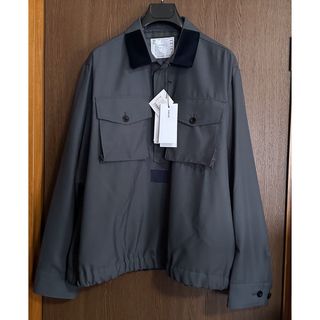 サカイ(sacai)の2新品 sacai サカイ メンズ プルオーバー ウールブレンド 長袖 シャツ(シャツ)