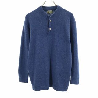 ユニクロ(UNIQLO)のユニクロ 長袖 ウール セーター ネイビー UNIQLO ニット メンズ 古着 【240130】(ニット/セーター)