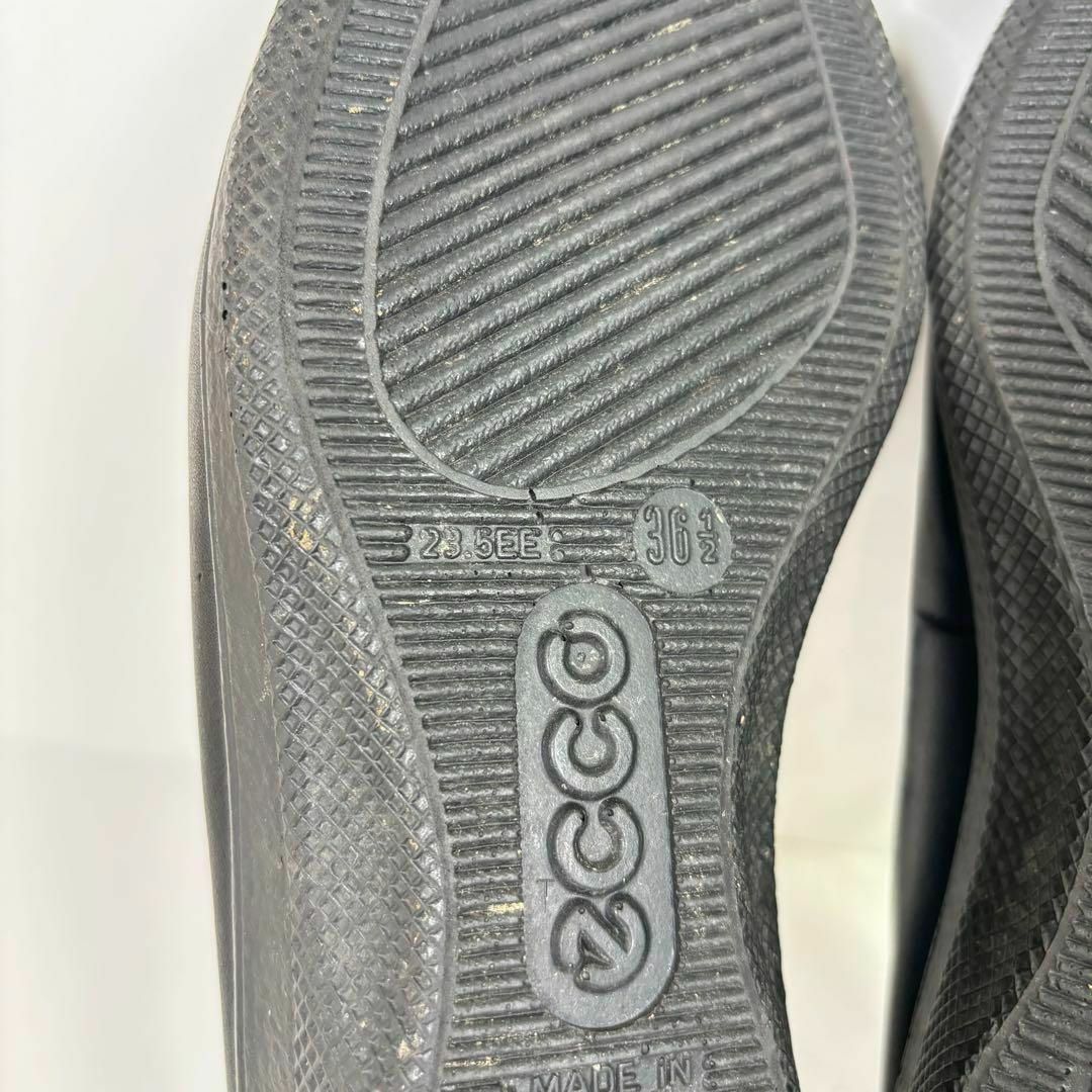 ECCO(エコー)のecco エコー 23.5 ローファー ウェッジ 革靴 黒 レザー スニーカー レディースの靴/シューズ(ローファー/革靴)の商品写真