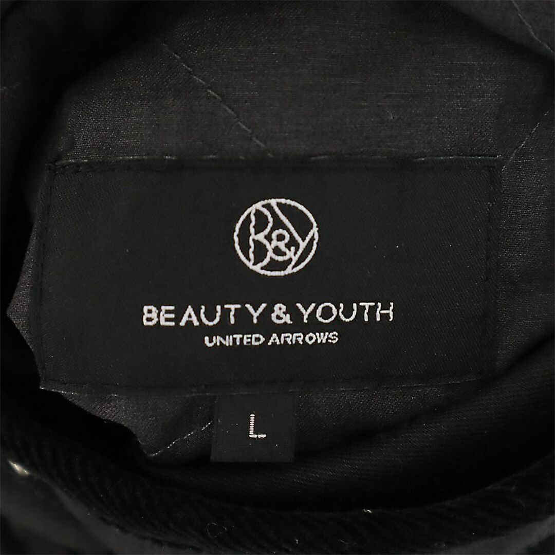 BEAUTY&YOUTH UNITED ARROWS(ビューティアンドユースユナイテッドアローズ)のビューティアンドユースユナイテッドアローズ リバーシブル キルティング 中綿 ベスト L グレー×ブラック BEAUTY&YOUTH UNITED ARROWS フード付き メンズ 古着 【240130】 メンズのトップス(ベスト)の商品写真