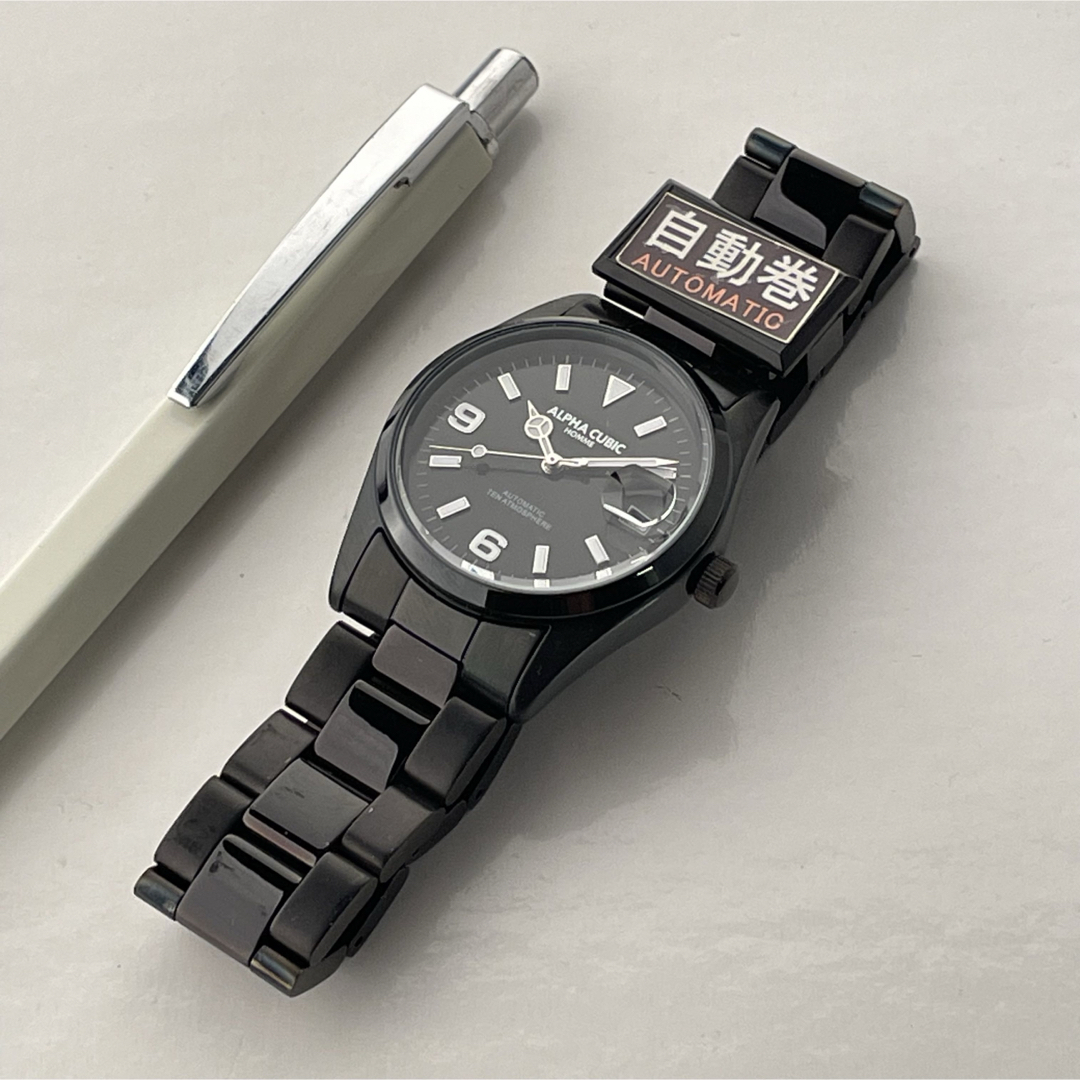 ALPHA CUBIC(アルファキュービック)のalpha cubic 自動巻 腕時計 メンズの時計(腕時計(アナログ))の商品写真