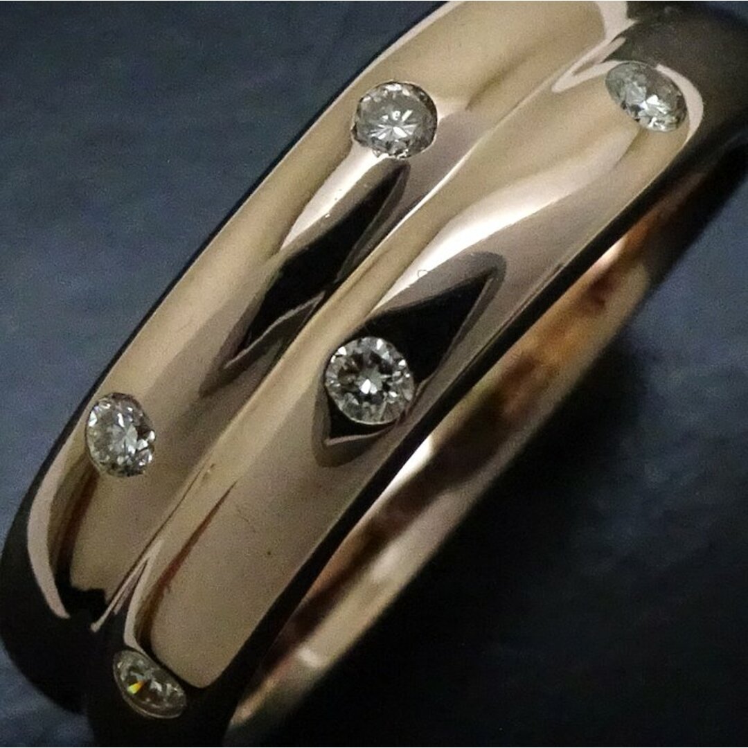 ダイヤモンド リング 指輪 13号 K18PG ピンクゴールド/64966【中古】【FJ】 レディースのアクセサリー(リング(指輪))の商品写真