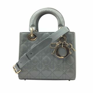 クリスチャンディオール(Christian Dior)の【中古】DIOR　ディオール　レディディオール　カナージュ　スモール　M05310WCBM41G　パテントレザー　エナメル　ハンドバッグ　ショルダーバッグ　2WAYバッグ　G金具　オシャレ　　レディース 【ブランドギャラリー東心斎橋店】(ショルダーバッグ)