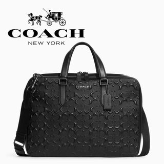 コーチ(COACH)の★定価132000★グラハム スリム ブリーフ シグネチャー レザー(ビジネスバッグ)