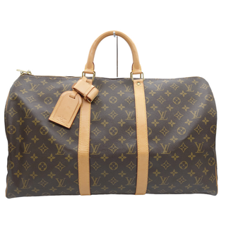 ルイヴィトン(LOUIS VUITTON)のLouis Vuitton ルイヴィトン キーポル50 ボストンバッグ 旅行かばん トラベルバッグ モノグラム ブラウン コーティングキャンバス レザー M41426 メンズ レディース 【中古 Bランク】☆送料無料☆ 当店通常価格99,800円(ボストンバッグ)