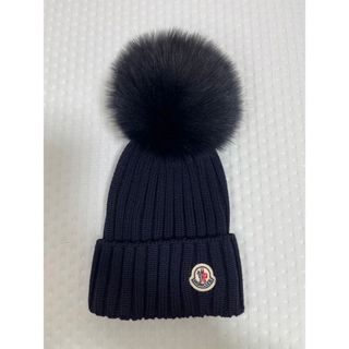 モンクレール(MONCLER)のモンクレール　ニット帽　紺色　(ニット帽/ビーニー)