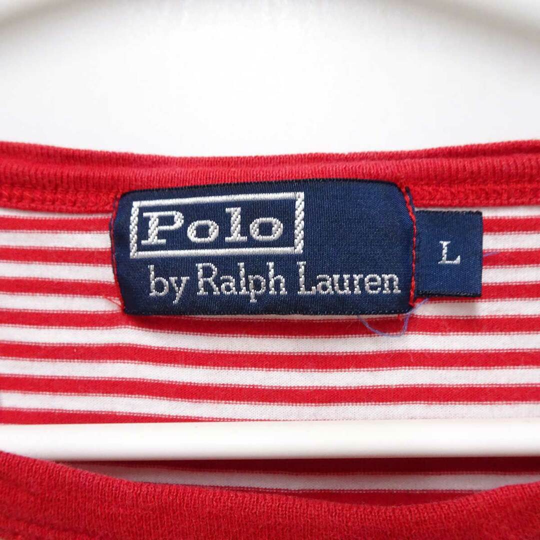 Ralph Lauren(ラルフローレン)のラルフローレン ボーダー 長袖シャツ L ホワイト/レッド KK-RL-LM-3933 メンズ RALPH LAUREN トップス メンズのトップス(その他)の商品写真