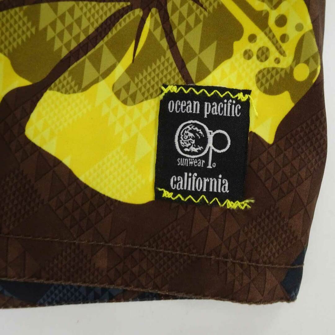 OCEAN PACIFIC(オーシャンパシフィック)の【未使用】[紐に汚れあり] オーシャンパシフィック サーフパンツ スイムショーツ 海パン OP サイズ29 ブラウン 512403-A メンズ Ocean Pacific スポーツ/アウトドアのスポーツ/アウトドア その他(マリン/スイミング)の商品写真