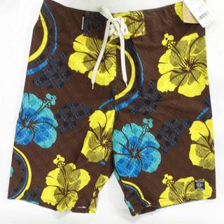 オーシャンパシフィック(OCEAN PACIFIC)の【未使用】オーシャンパシフィック サーフパンツ スイムショーツ 海パン OP サイズ33 ブラウン 512403-A メンズ Ocean Pacific(マリン/スイミング)