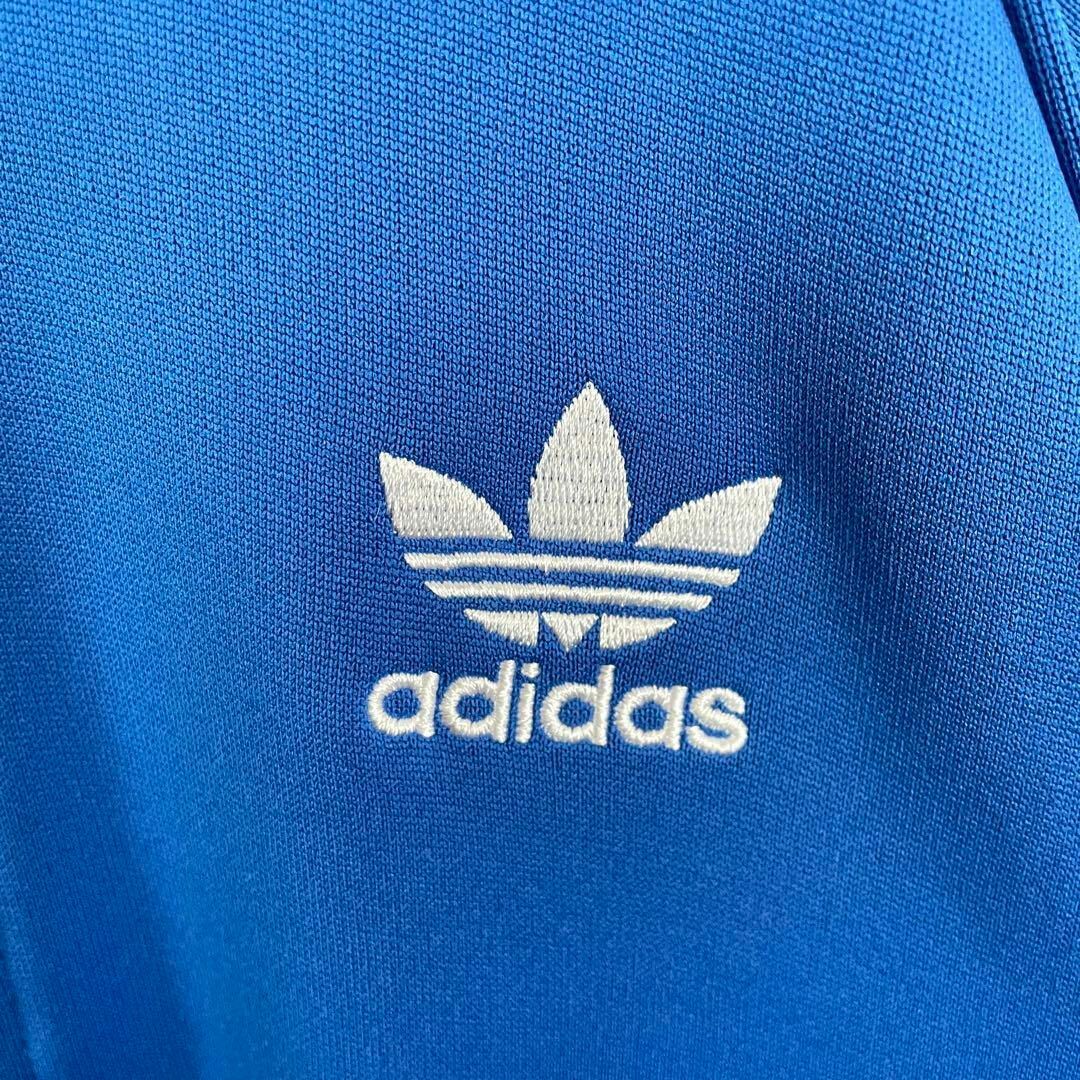 adidas(アディダス)のアディダス トラックジャケット ジャージ 刺繍 トレフォイル 青 M メンズのトップス(ジャージ)の商品写真