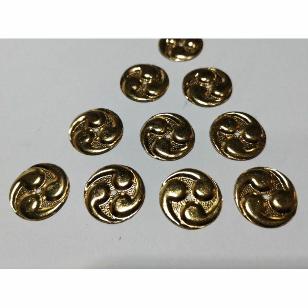 ☆6分【巴金具】直径18mmx6枚 神殿、神輿、ミニ山車、真鍮